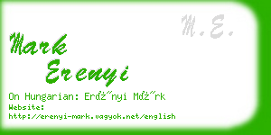 mark erenyi business card